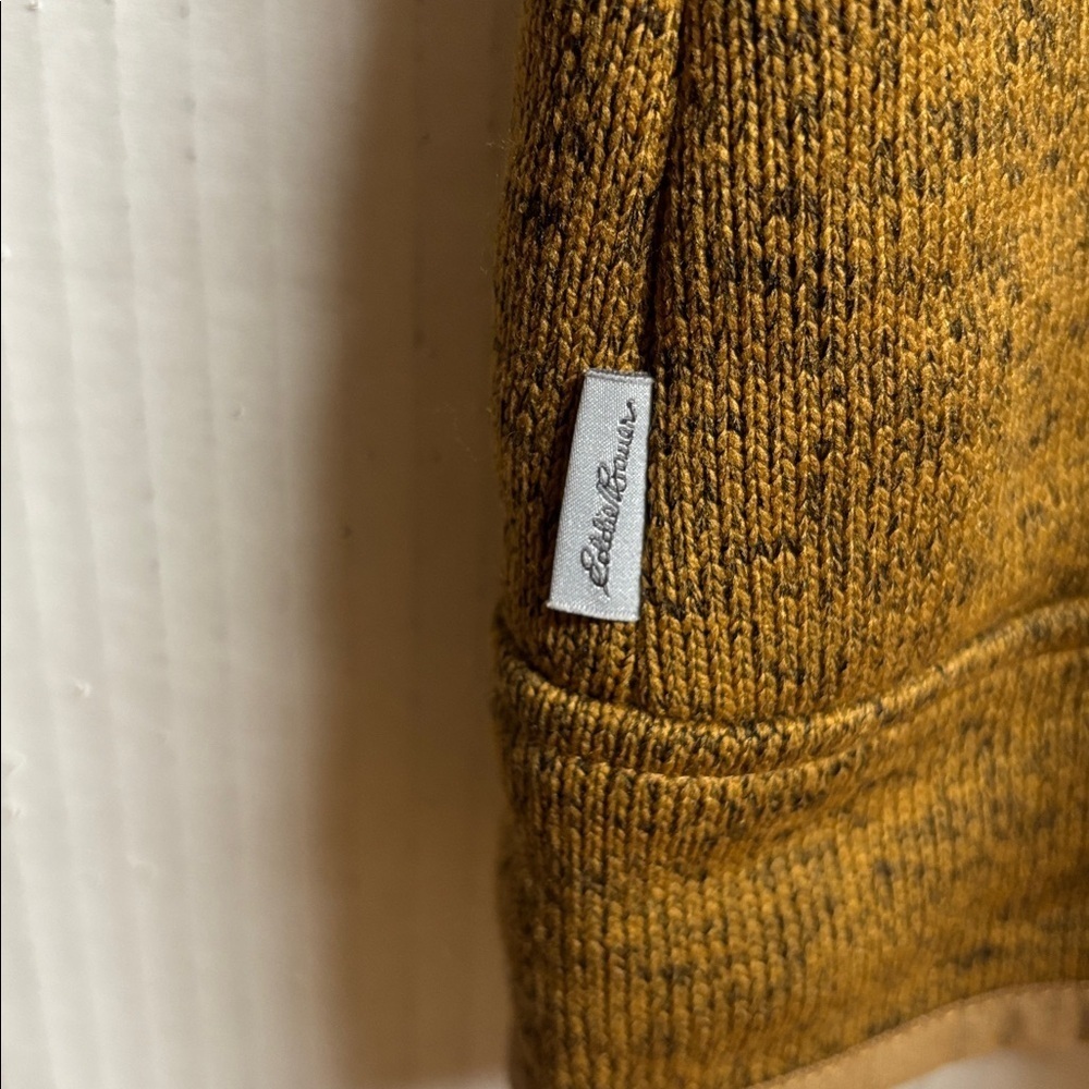 Eddie Bauer Women’s Mustard Tan Full Zip Jacket W/Plaid Accents. Size Tall 2XL - Picture 4 of 13